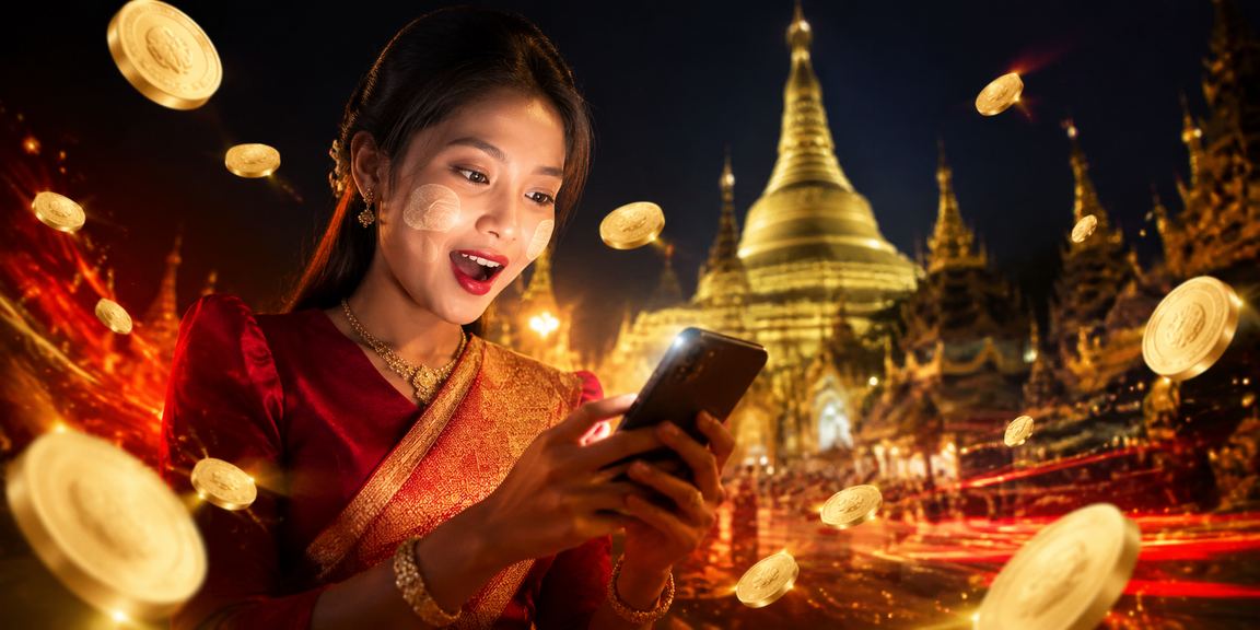 Bago နေရာတွင် ဖုန်းမှ အားကစားလောင်းကစားကို အသုံးပြုနေသူပုံ